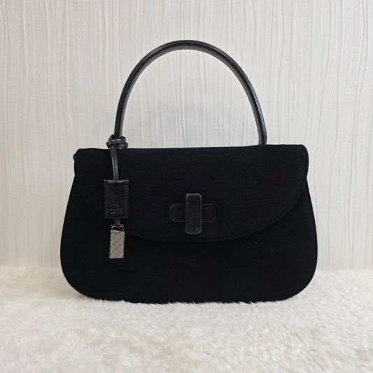 GUCCI Suede Top Handle Bag [Pre-Owned]