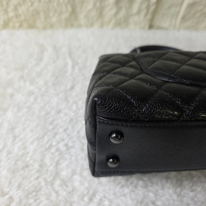 CHANEL Black Caviar Leather Top Handle Bag [Pre-Owned]