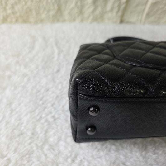 CHANEL Black Caviar Leather Top Handle Bag [Pre-Owned]
