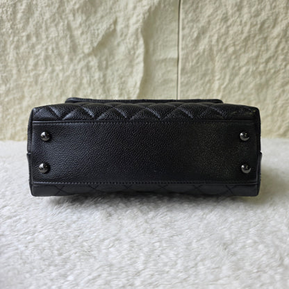 CHANEL Black Caviar Leather Top Handle Bag [Pre-Owned]
