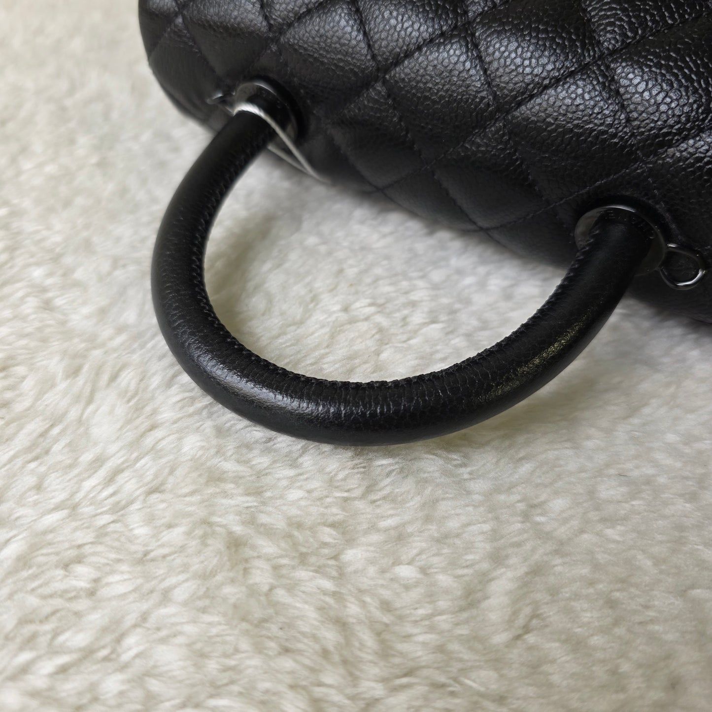 CHANEL Black Caviar Leather Top Handle Bag [Pre-Owned]