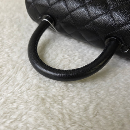CHANEL Black Caviar Leather Top Handle Bag [Pre-Owned]