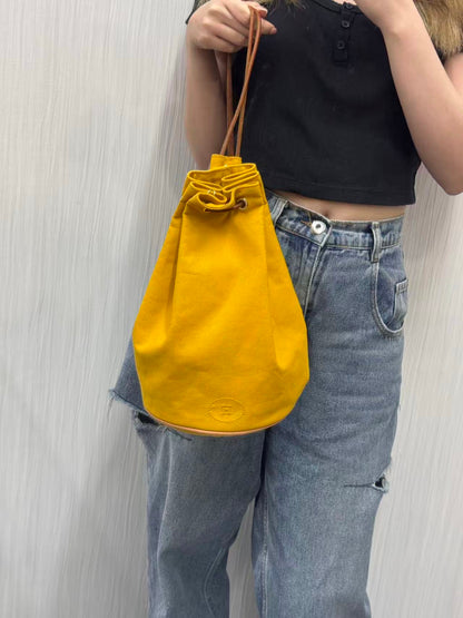 HERMES Canvas Bucket Bag [Pre-Owned]