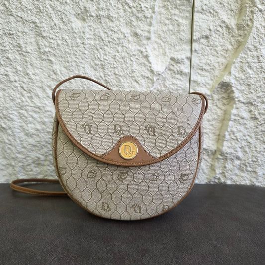DIOR Honeycomb Monogram Saddle Bag [Pre-Owned]