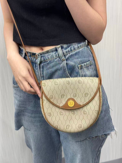 DIOR 蜂巢图案马鞍包 [二手]