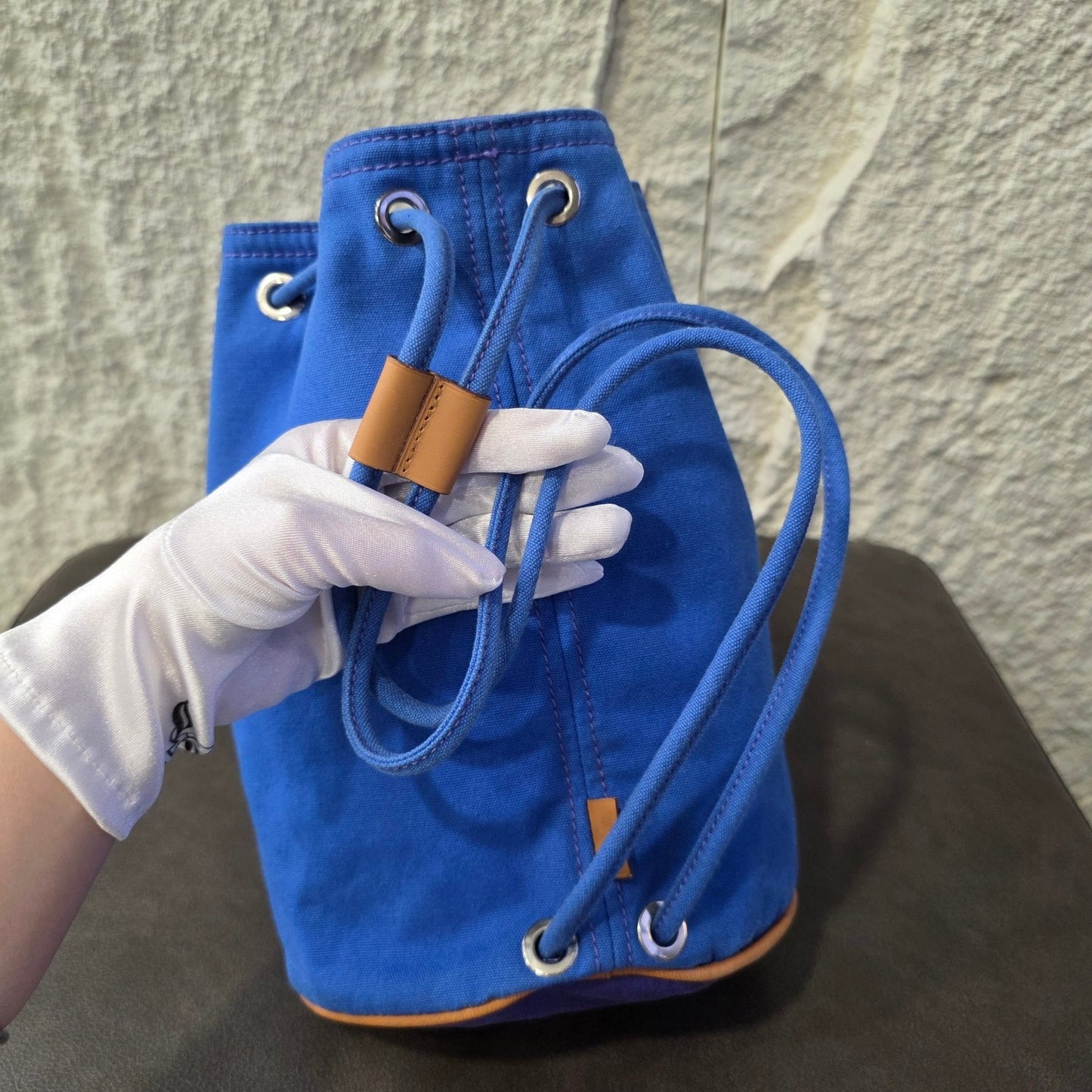 HERMES Canvas Bucket Bag [Pre-Owned]