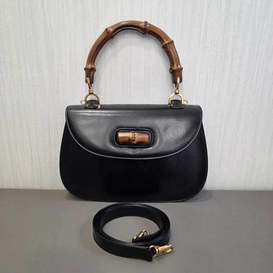 Gucci Bamboo Smooth Leather Bag [Pre-Owned]