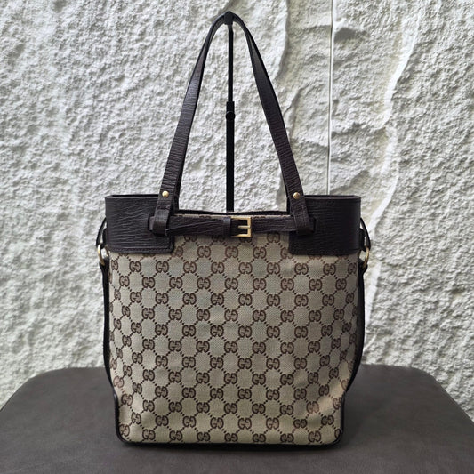 GUCCI Vintage Monogram Tote Bag [Pre-Owned]