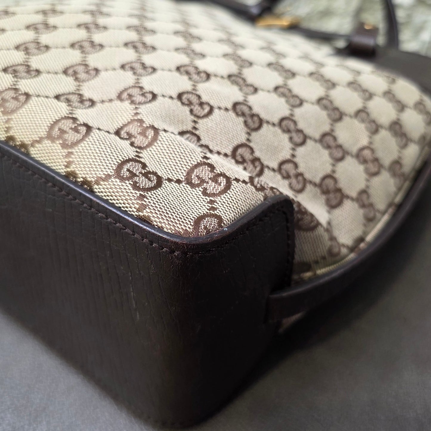 GUCCI ヴィンテージ モノグラム トートバッグ【中古】