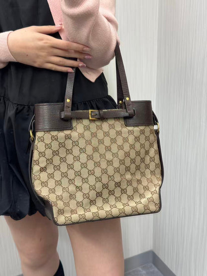 GUCCI ヴィンテージ モノグラム トートバッグ【中古】