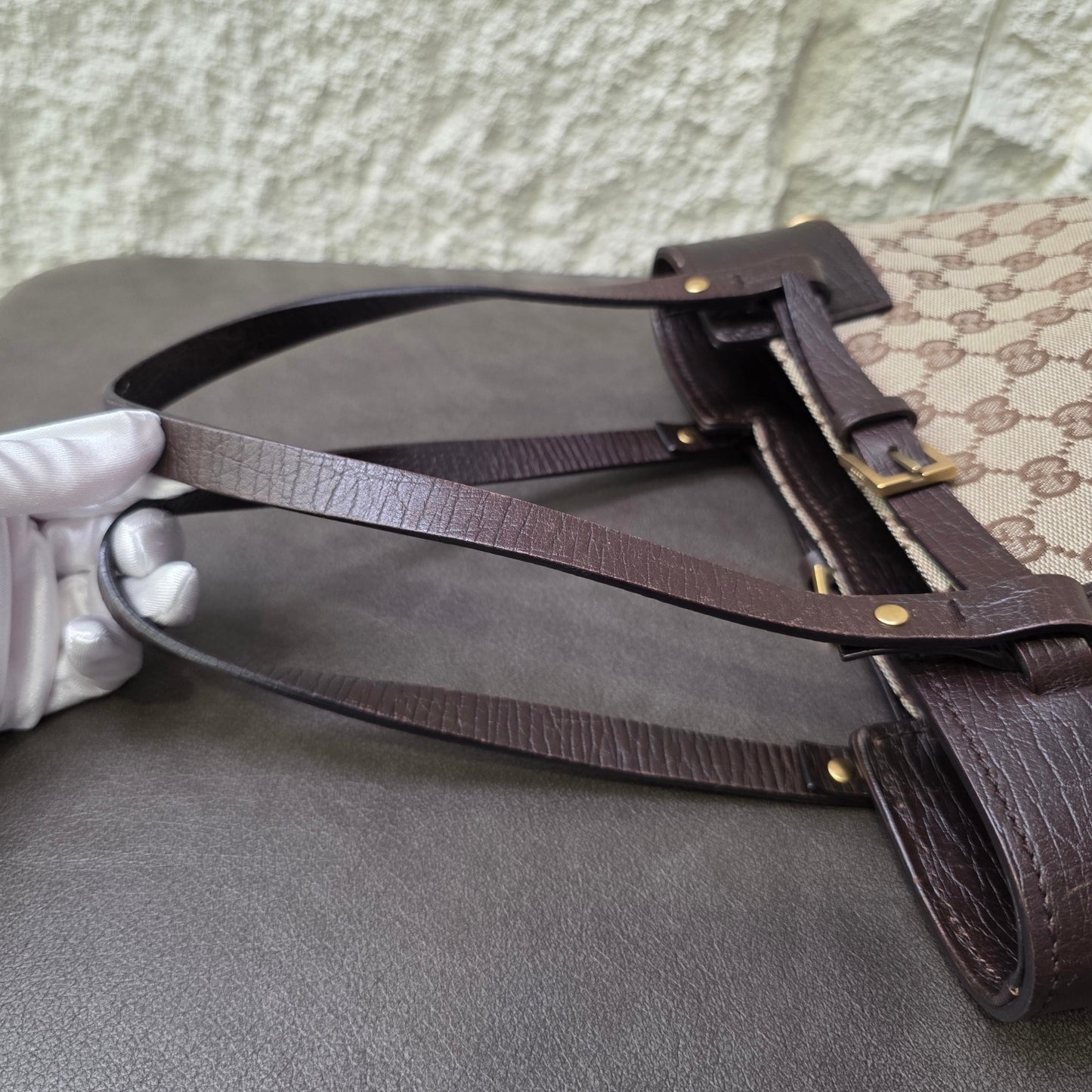 GUCCI ヴィンテージ モノグラム トートバッグ【中古】