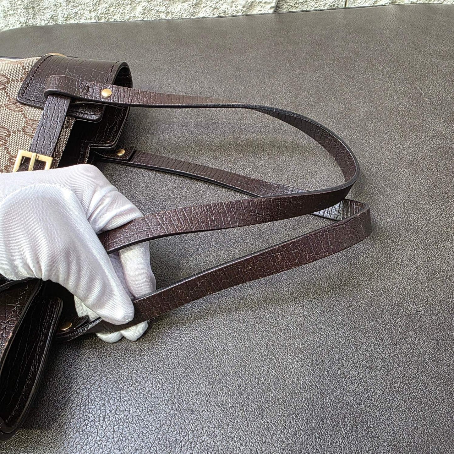 GUCCI ヴィンテージ モノグラム トートバッグ【中古】