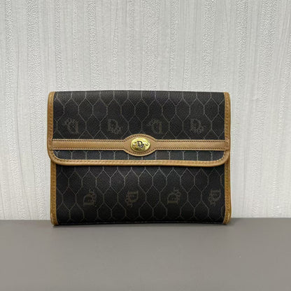 DIOR ビーハイブ モノグラム サドルバッグ【中古】