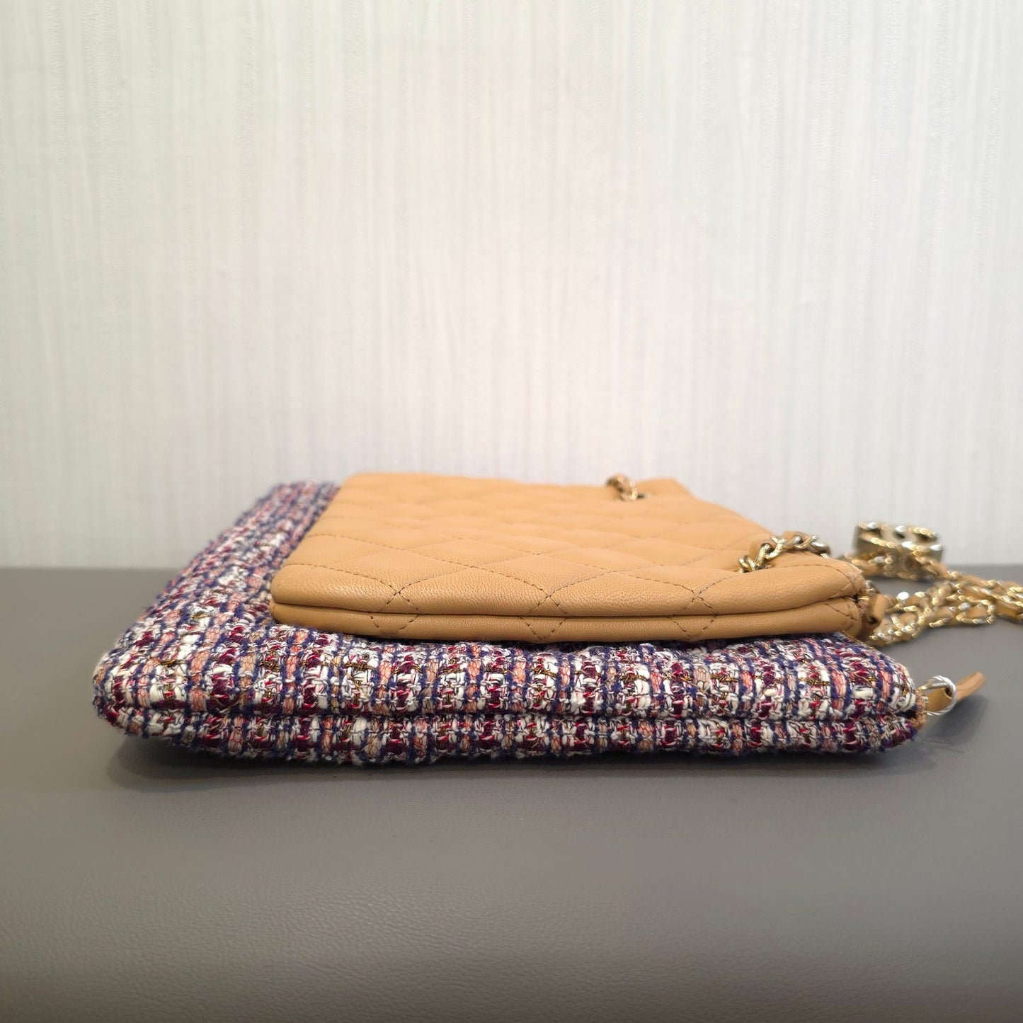 Chanel Beige Woven Tote Bag with Gold Hardware [Pre-Owned]
