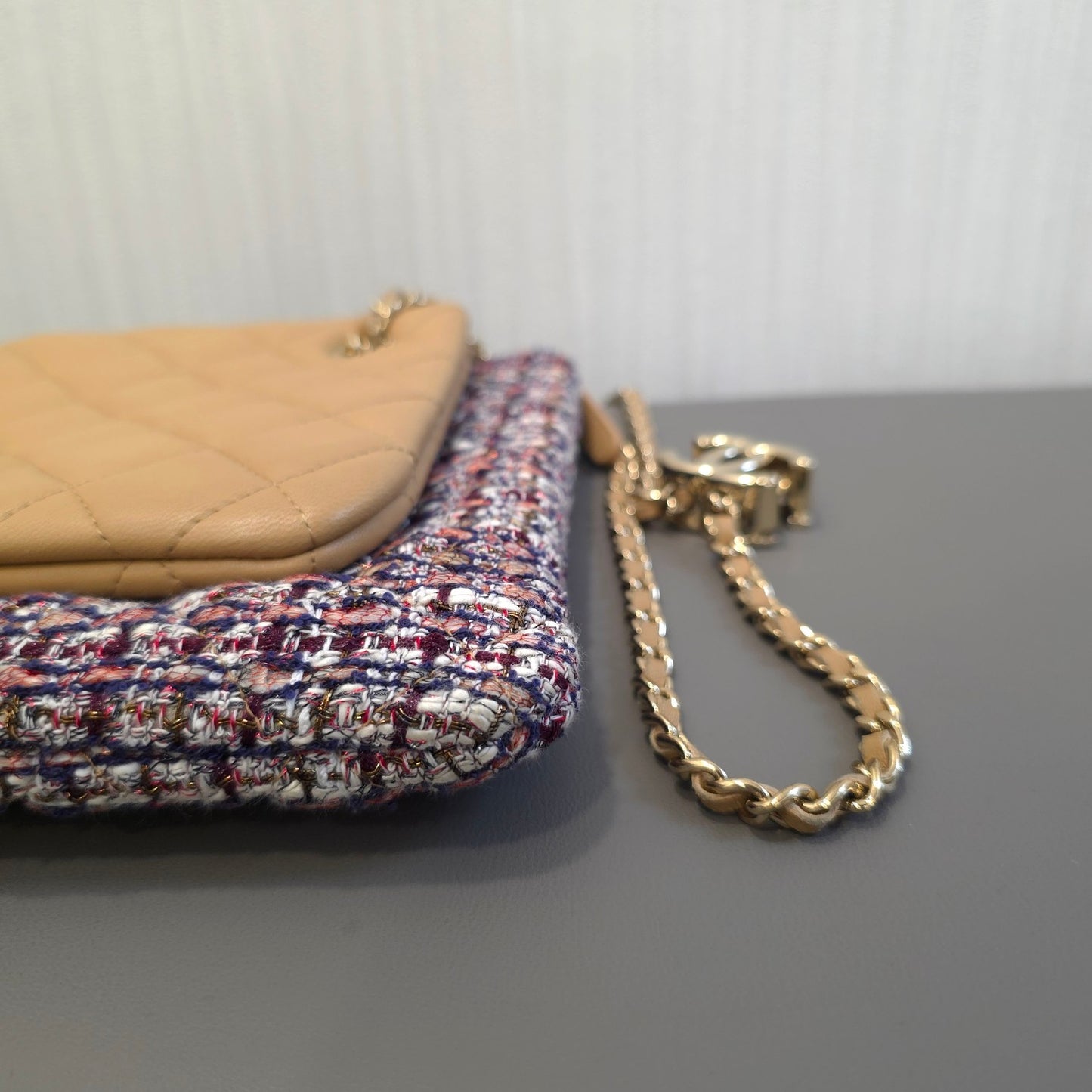 Chanel Beige Woven Tote Bag with Gold Hardware [Pre-Owned]