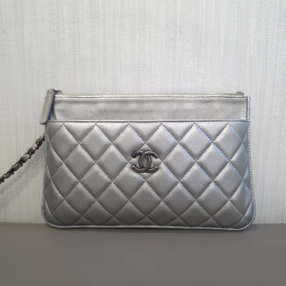 CHANEL Silver 3-in-1 Crossbody Bag [Pre-Owned]