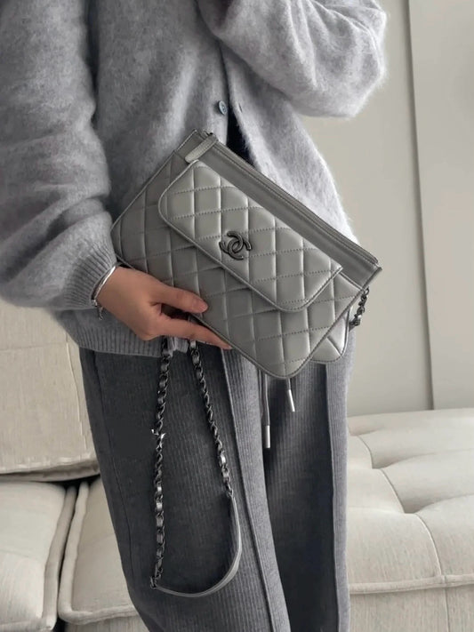 CHANEL Silver 3-in-1 Crossbody Bag [Pre-Owned]