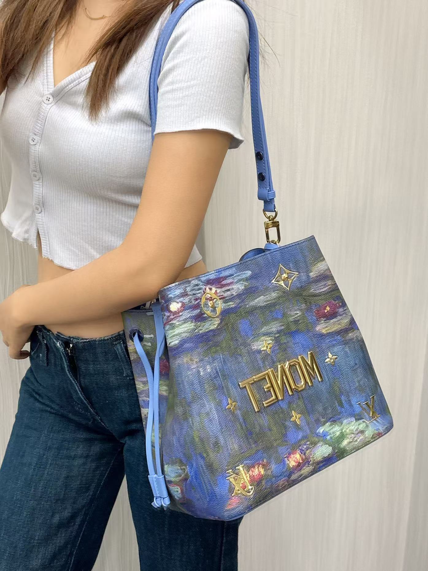 ルイ・ヴィトン マスターズコレクション モネ ウォーターリリーズ バケットバッグ 【中古】