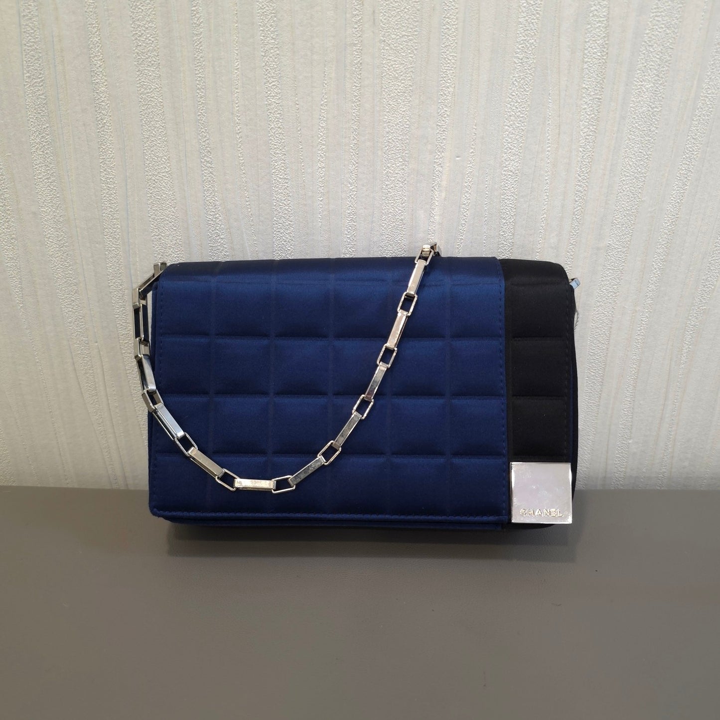 CHANEL Satin Quilted Chain Shoulder Bag [Pre-Owned]