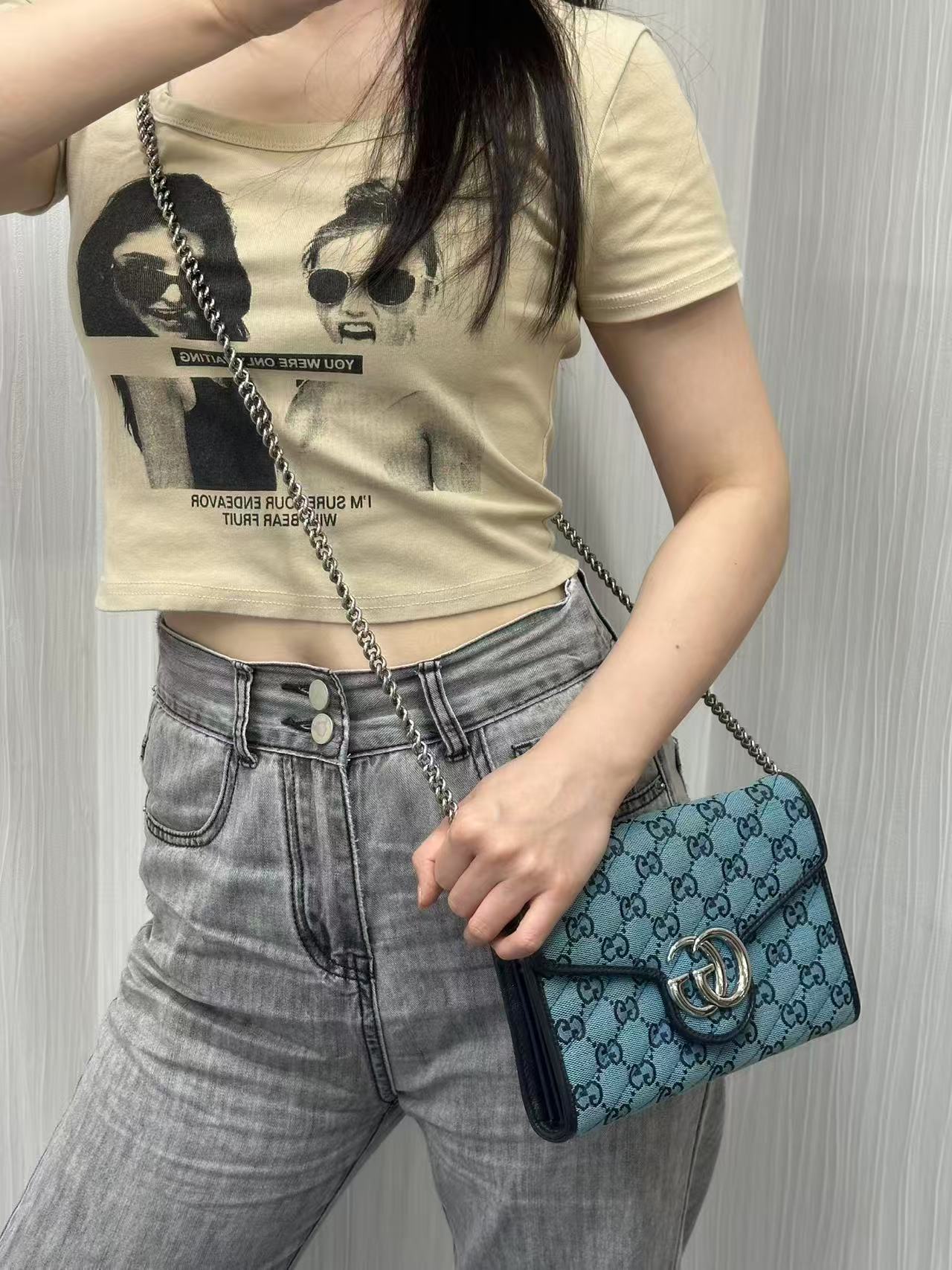 Gucci GG Supreme WOC 单肩包 [二手]