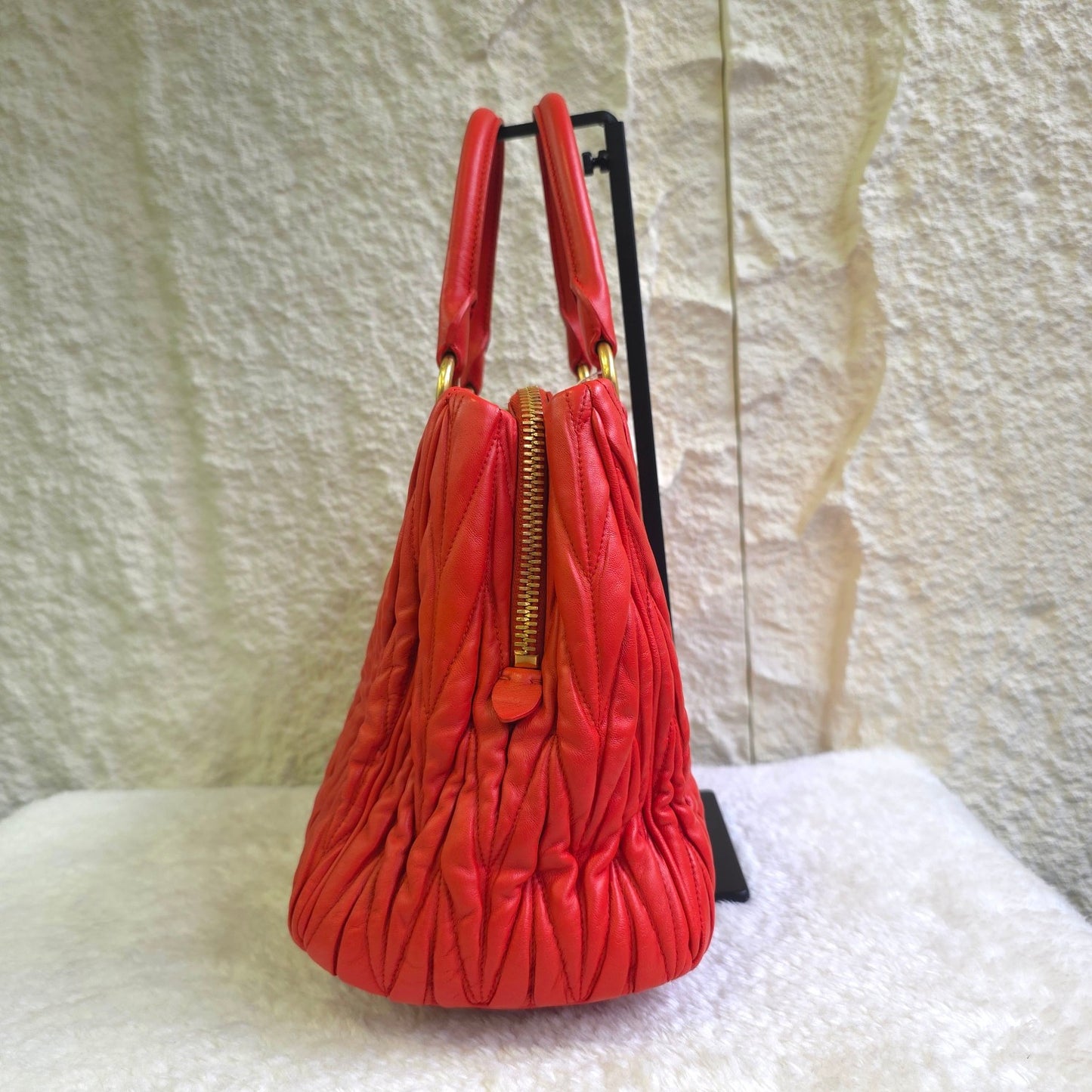PRADA プリーツトートバッグ【中古】