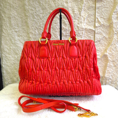 PRADA プリーツトートバッグ【中古】
