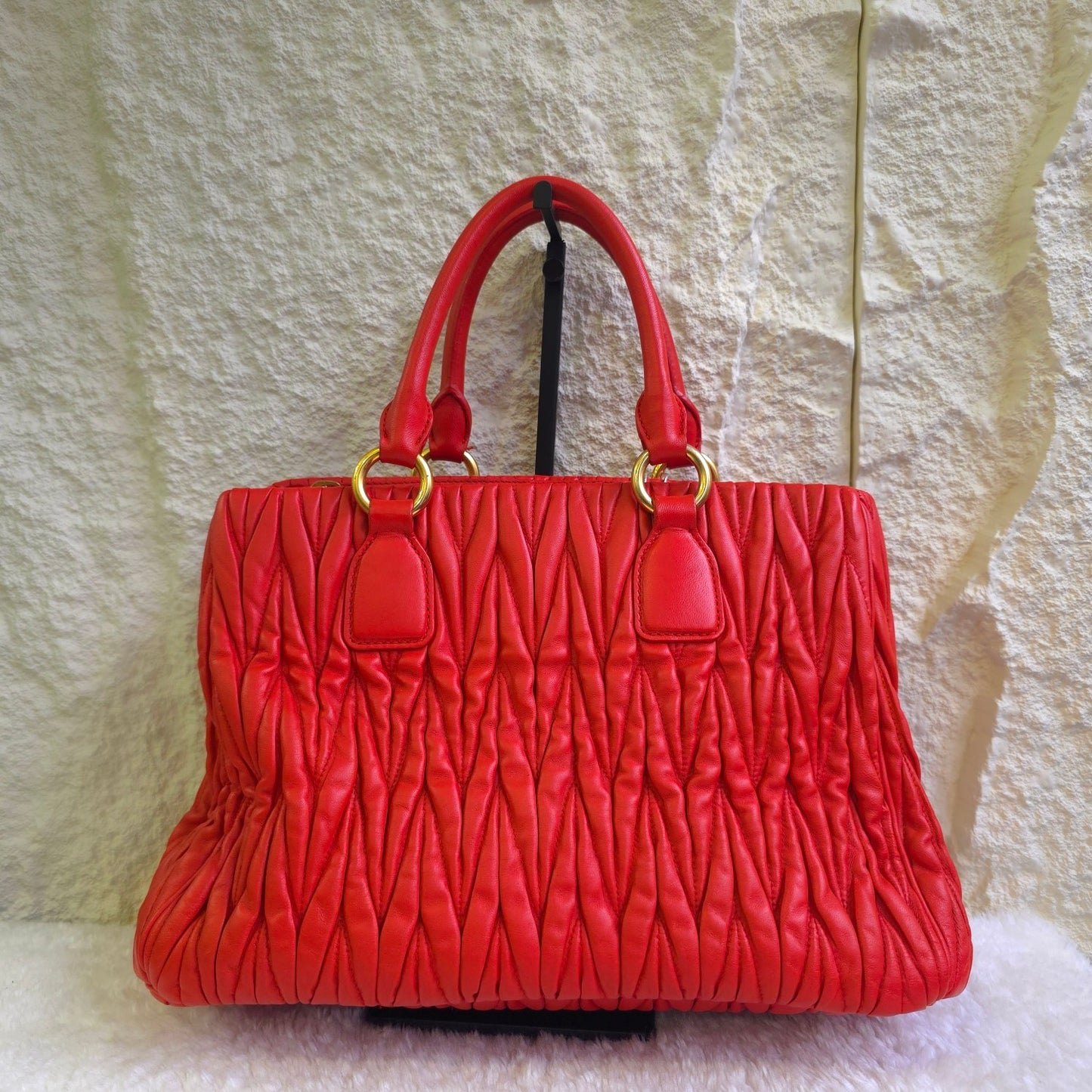 PRADA プリーツトートバッグ【中古】
