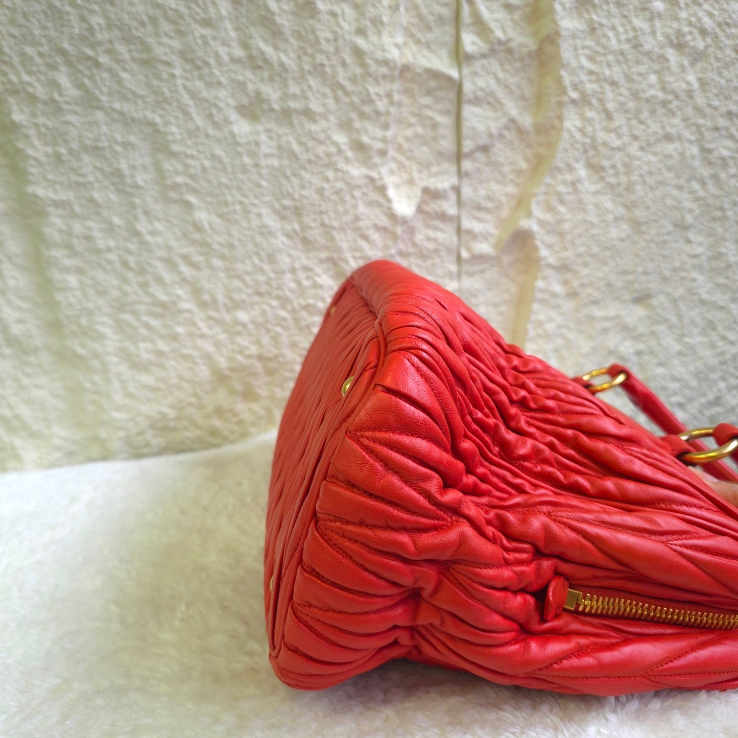 PRADA プリーツトートバッグ【中古】