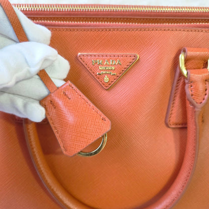 PRADA Orange Saffiano Lux Tote Bag (Galleria / Saffiano Leather) [Pre-Owned]