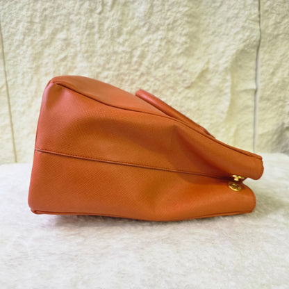 PRADA Orange Saffiano Lux Tote Bag (Galleria / Saffiano Leather) [Pre-Owned]