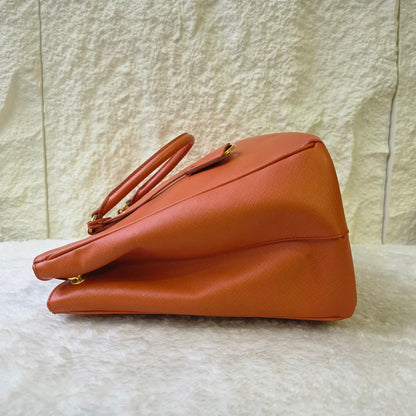 PRADA Orange Saffiano Lux Tote Bag (Galleria / Saffiano Leather) [Pre-Owned]