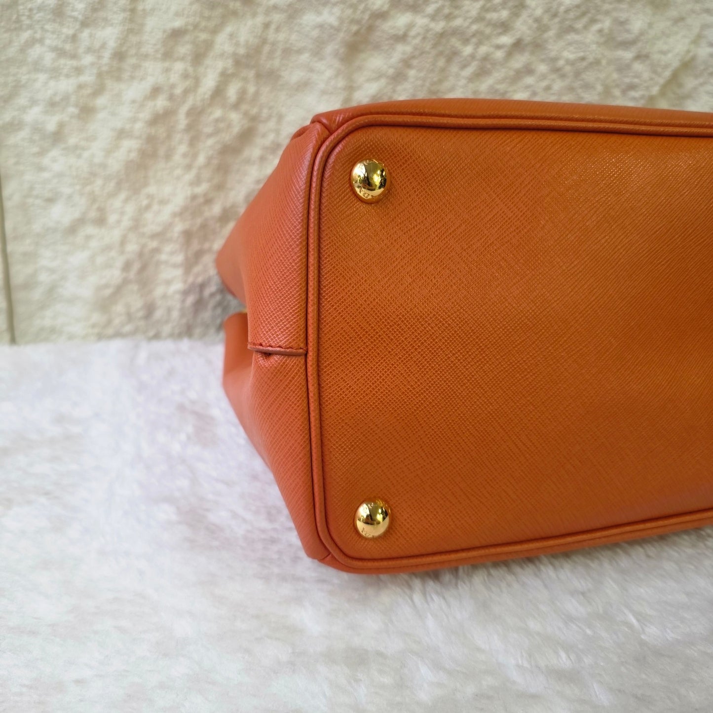 PRADA Orange Saffiano Lux Tote Bag (Galleria / Saffiano Leather) [Pre-Owned]