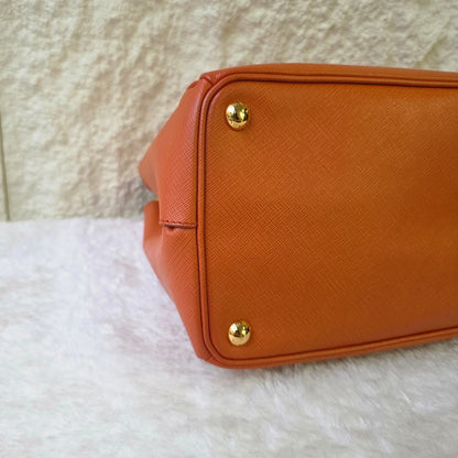 PRADA Orange Saffiano Lux Tote Bag (Galleria / Saffiano Leather) [Pre-Owned]
