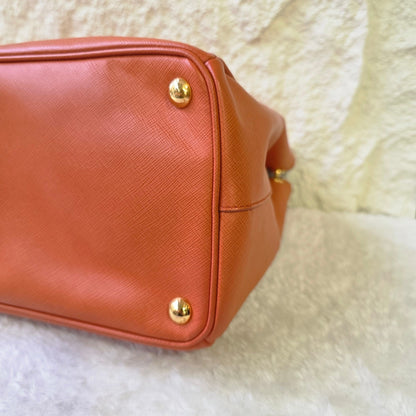 PRADA Orange Saffiano Lux Tote Bag (Galleria / Saffiano Leather) [Pre-Owned]
