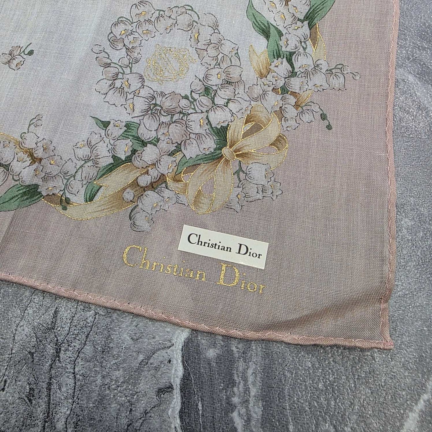 Dior Lily of the Valley Silk Scarf [Pre-Owned]