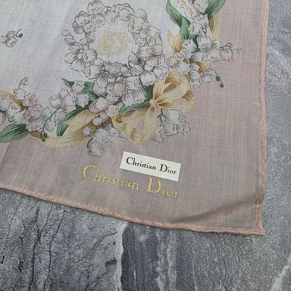 Dior Lily of the Valley Silk Scarf [Pre-Owned]