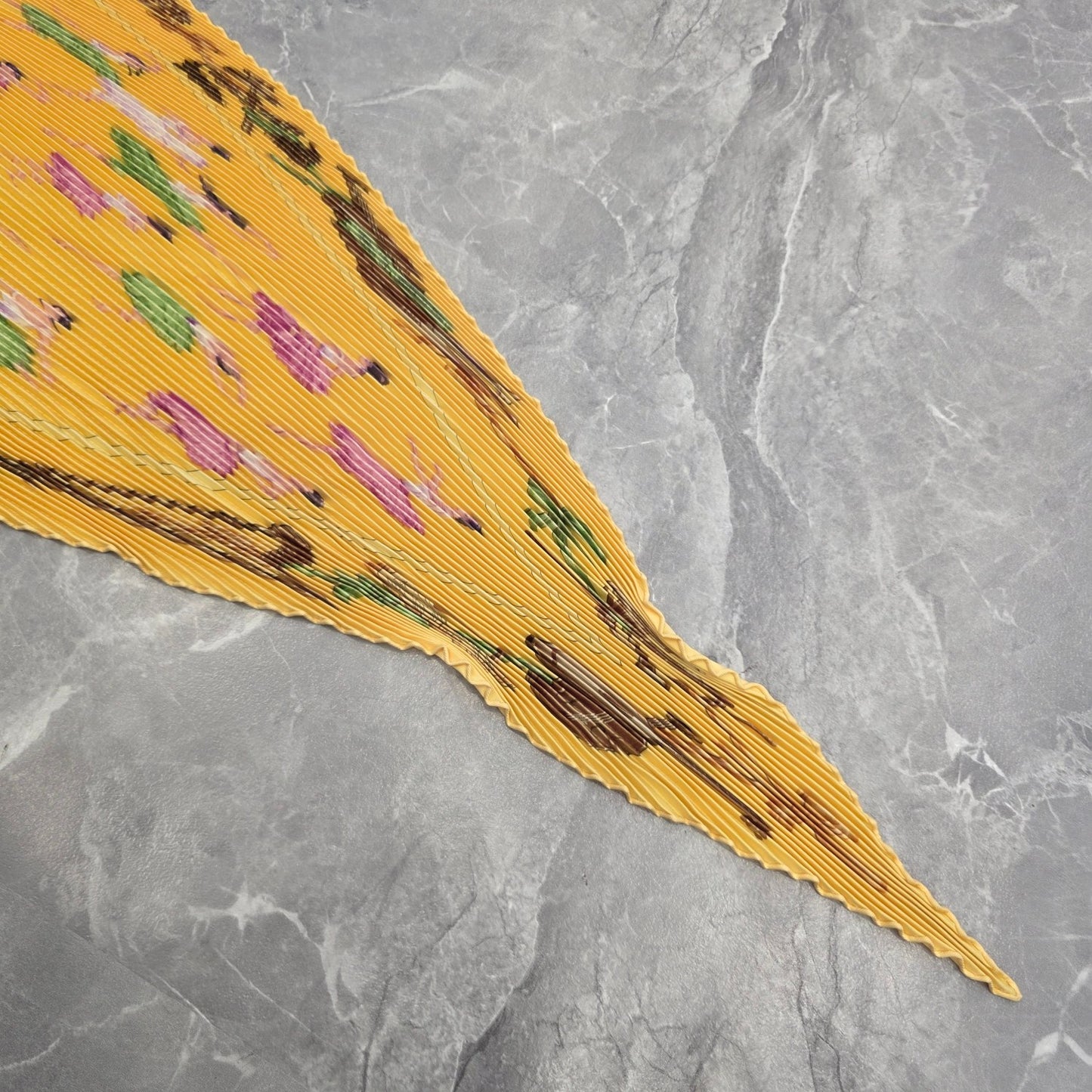 Hermes "Ballet" Pleated Silk Scarf [Pre-Owned]