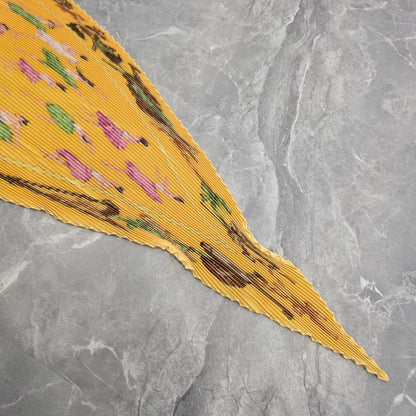 Hermes "Ballet" Pleated Silk Scarf [Pre-Owned]