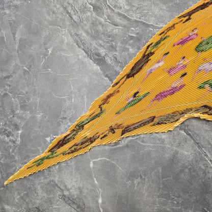 Hermes "Ballet" Pleated Silk Scarf [Pre-Owned]