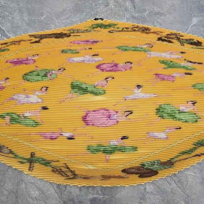 Hermes "Ballet" Pleated Silk Scarf [Pre-Owned]