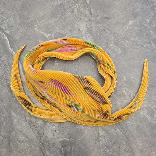 Hermes "Ballet" Pleated Silk Scarf [Pre-Owned]