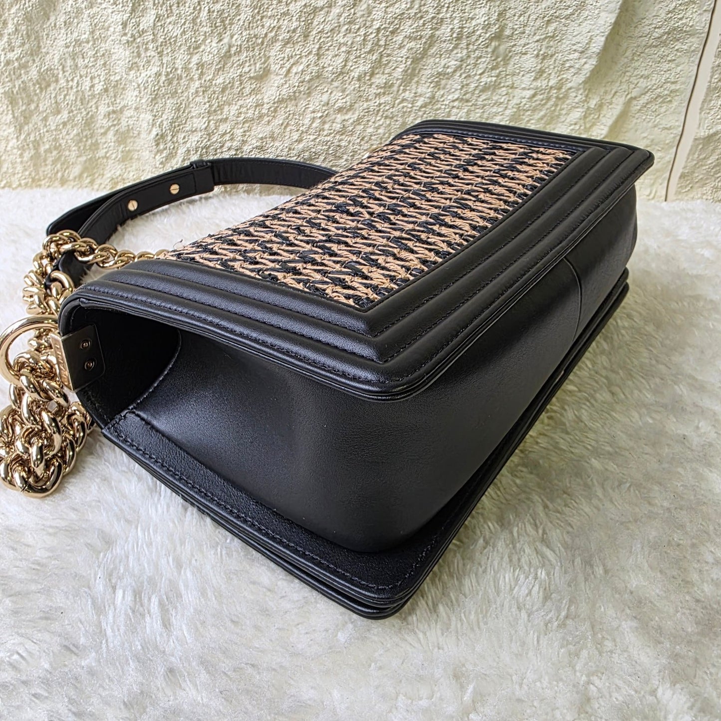 CHANEL Handwoven Grass-Look Leboy Bag [Pre-Owned]