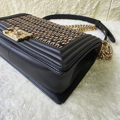 CHANEL Handwoven Grass-Look Leboy Bag [Pre-Owned]