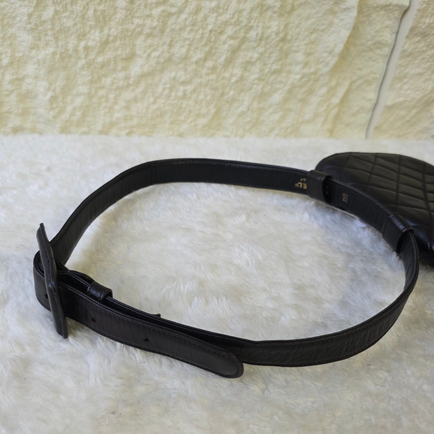 CHANEL Black & Gold Quilted Waist Bag [Pre-Owned]